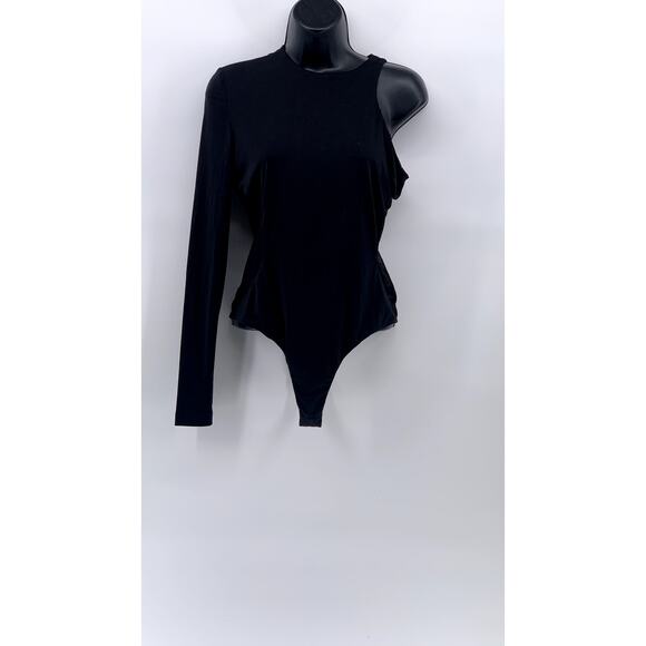 HOUSE OF CB Women's Black One-Sleeve Crewneck Bodysuit SZ M - Picture 1 of 12